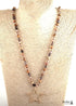 Boho Necklace, RH Tiger Eye, Star Brown Natural Stone